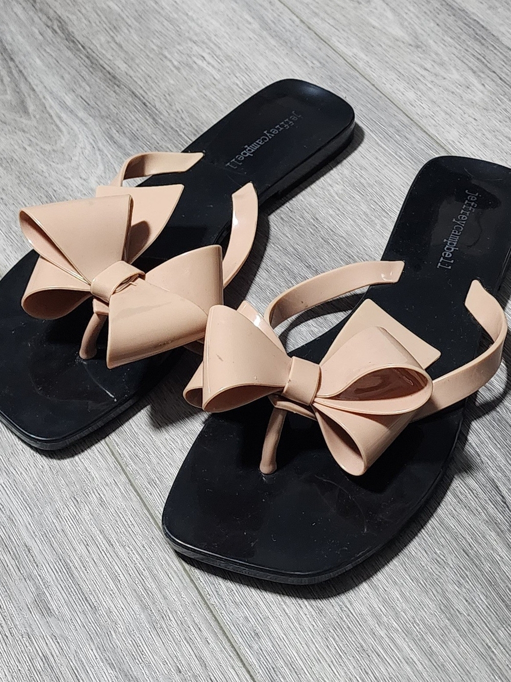Jeffrey Campbell Sugary Jelly Blush Pink Thong Sandals Womens Size 9